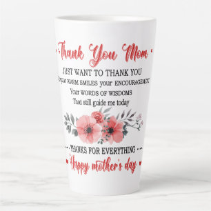 Tasse Latte Merci Maman Joyeuse fête des mères