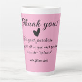 Tasse Latte Merci pour l'achat des détails de la famille rose (Devant)