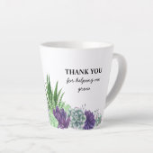 Tasse Latte Merci pour m'aider à développer l'aquarelle de l'e (Angle droit)