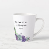 Tasse Latte Merci pour m'aider à développer l'aquarelle de l'e (Droite)