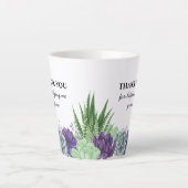 Tasse Latte Merci pour m'aider à développer l'aquarelle de l'e (Devant)