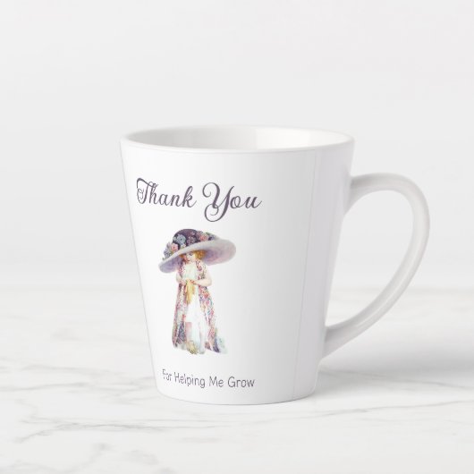 Tasse Latte Merci pour m'aider à grandir Appréciation de l'ens (Droite)