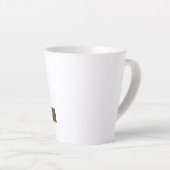 Tasse Latte Merci pour venir Rustique Brown de marque de coeur (Angle droit)