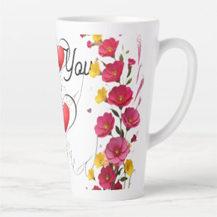 Tasse Latte Merci Remerciements Avec Remerciements Beaucoup de