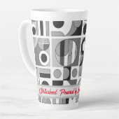 Tasse Latte Mère : Alimentée par l'Amour, Alimentée par le Caf (Angle gauche)