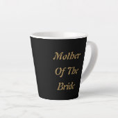 Tasse Latte Mère De La Mariée Mère Or Noir Élégant Cadeau (Angle droit)