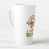Tasse Latte Mère et bébé fentes accroché à une branche j'aime (Angle gauche)