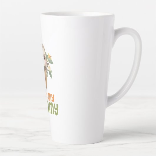 Tasse Latte Mère et bébé fentes accroché à une branche j'aime (Droite)