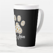 Tasse Latte Mère Meilleur Chien Maman Jour d'anniversaire (Angle droit)