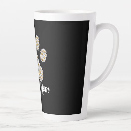 Tasse Latte Mère Meilleur Chien Maman Jour d'anniversaire (Droite)
