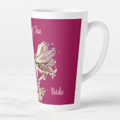 Tasse Latte Mère personnalisée de la mariée Floral Mulberry (Droite)