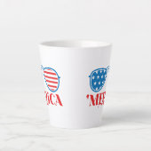 Tasse Latte 'Merica - 4 juillet (Devant)