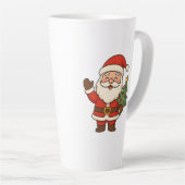 Tasse Latte Merry Christmas Bruh Santa  (Angle droit)