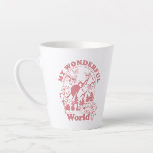 Tasse Latte Mes merveilleuses fleurs rétro du monde