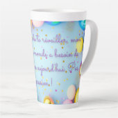 Tasse Latte message d’amour pour elle et lui (Angle droit)