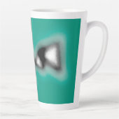 Tasse Latte Message dans une bouteille : Brown Abstrait, Turqu (Droite)