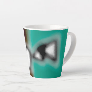 Tasse Latte Message dans une bouteille : Brown Abstrait, Turqu