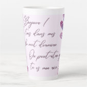 Tasse Latte Messages d’amour mignons (Devant)
