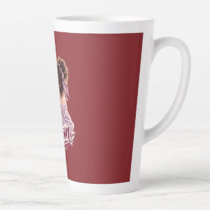 Tasse Latte Messy Bun Coffee Maman — Vie de Maman Cosy et Esth