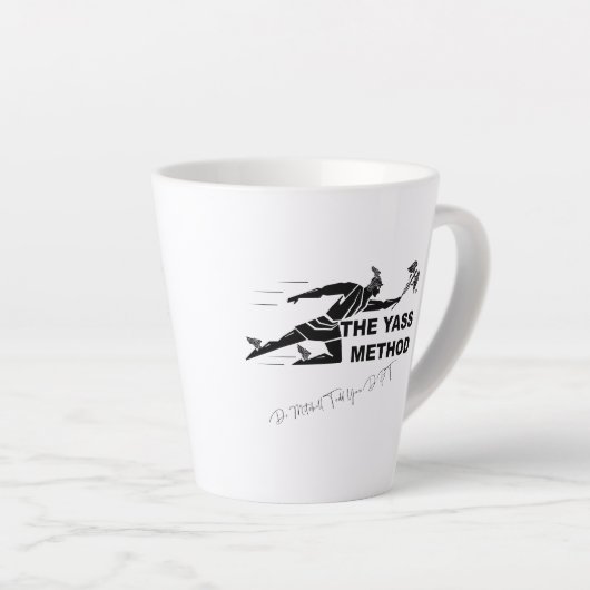 Tasse Latte Méthode Yass Signé Latte Cup (Angle droit)