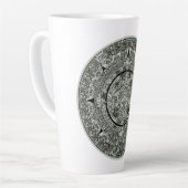 Tasse Latte Mexicaine Aztec Sun Stone Maya Calendrier 1 (Angle gauche)