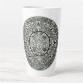 Tasse Latte Mexicaine Aztec Sun Stone Maya Calendrier 1 (Devant)