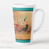 Tasse Latte Mi-Siècle Moderne Maison Salon Scène (Droite)