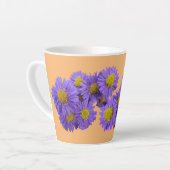 Tasse Latte Michaelmas Daisy Cust. Musique en latte orange (Angle gauche)