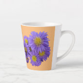 Tasse Latte Michaelmas Daisy Cust. Musique en latte orange (Droite)