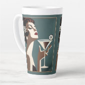 Tasse Latte Mid Century Modern Art The Martini DIva (Angle gauche)