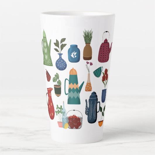 Tasse Latte Mid-Century Modern Kitchen Charm (Devant)