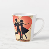 Tasse Latte Mid Century moderne Valentine Dancing Couple (Droite)