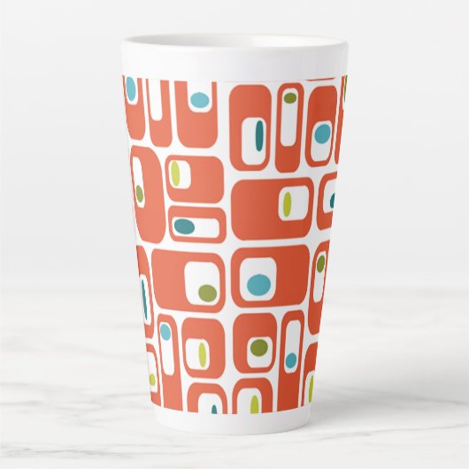 Tasse Latte Midcentury Modern Rectangles (Devant)