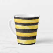 Tasse Latte Miel Abeille Noir Or Jaune Noël (Angle gauche)
