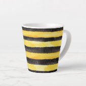 Tasse Latte Miel Abeille Noir Or Jaune Noël (Angle droit)