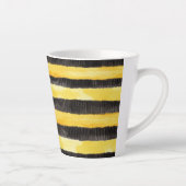 Tasse Latte Miel Abeille Noir Or Jaune Noël (Droite)
