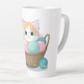 Tasse Latte Mignon chat kawaii (Angle droit)
