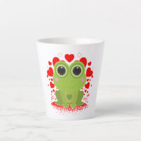 Mignon Grenouille Kawaii Cœurs XOXO Café Amour Cos