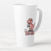 Tasse Latte Mignon Tea-Rex Dinosaure Rose – Ça arrive de boire (Angle droit)