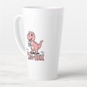 Tasse Latte Mignon Tea-Rex Dinosaure Rose – Ça arrive de boire (Angle gauche)