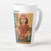 Tasse Latte Mignonne (Angle droit)