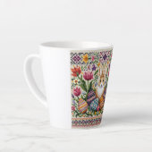 Tasse Latte Mignonne/Colorée Printemps/Pâques (Angle gauche)