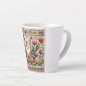 Tasse Latte Mignonne/Colorée Printemps/Pâques (Angle droit)