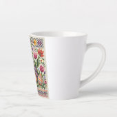 Tasse Latte Mignonne/Colorée Printemps/Pâques (Droite)