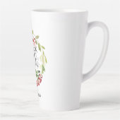 Tasse Latte mignonne couronnes florales professeur élégant (Droite)