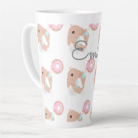 Mignonne lapin caricature lapin Donut Motif Enfant