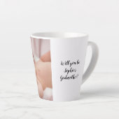 Tasse Latte Mignonne Serez-Vous Parrain Bébé Photo Christening (Angle droit)