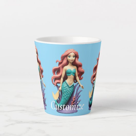 Tasse Latte Mignonne sirène Thunder_Cove (Devant)