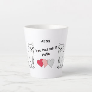 Tasse Latte Mignonne, tu m'as eu à Hello Cats with Hearts