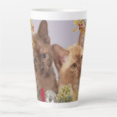 Tasse Latte Mignons chatons de Noël / Vacances pour amateur de (Devant)